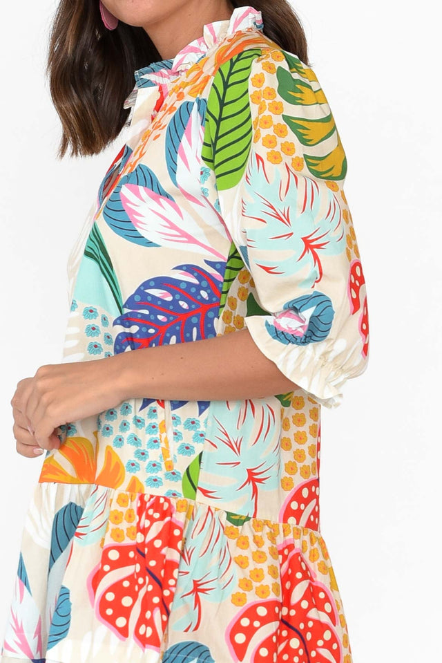 Hayes Vanilla Forest Cotton Poplin Dress