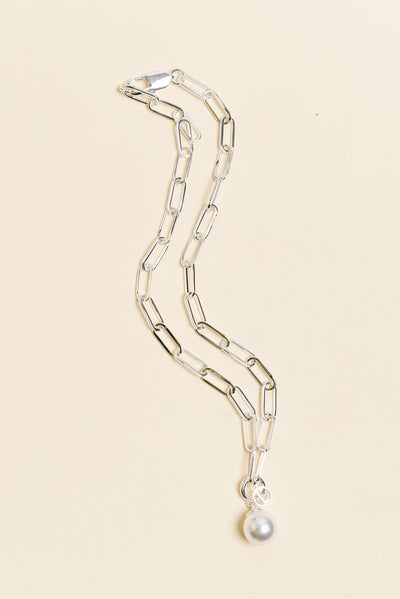 Hayley Silver Pearl Pendant Necklace