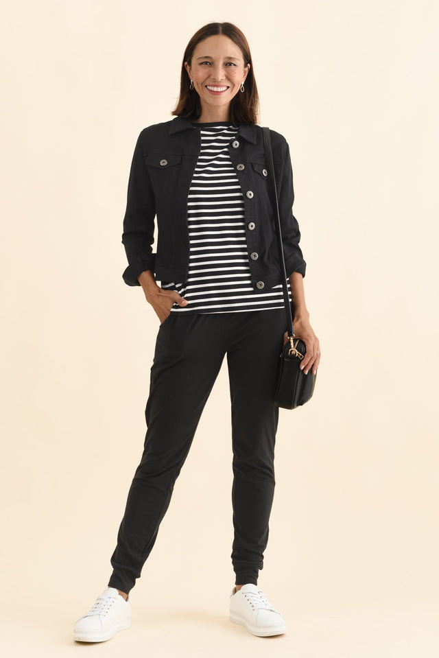 Heidi Black Cuffed Jogger Pants image 3