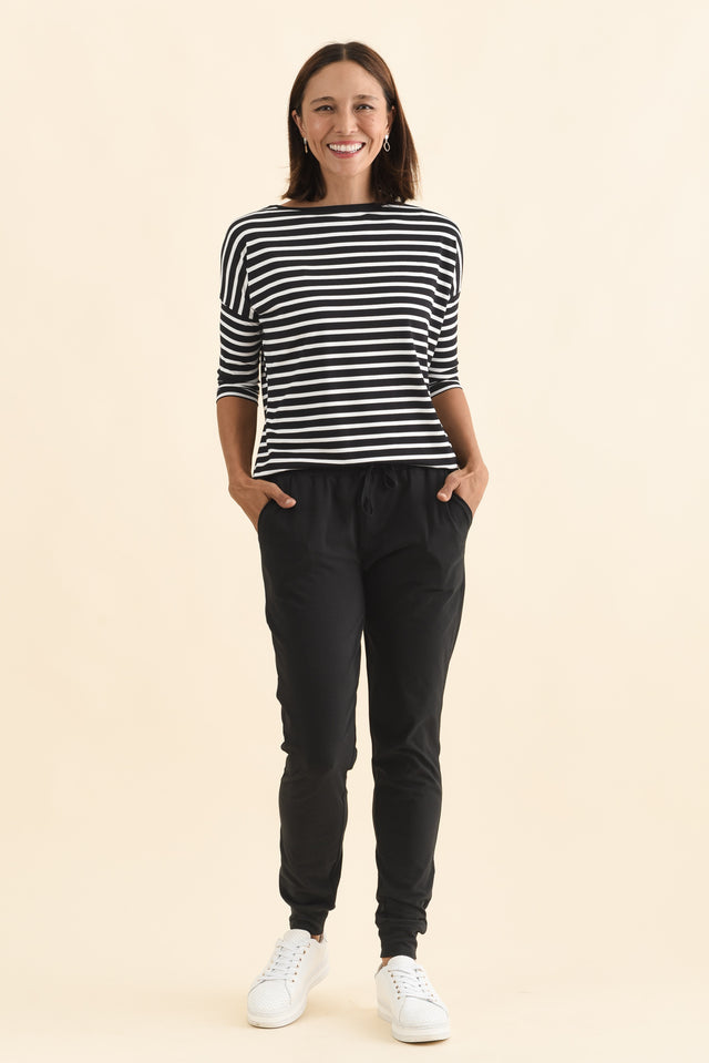 Heidi Black Cuffed Jogger Pants image 7