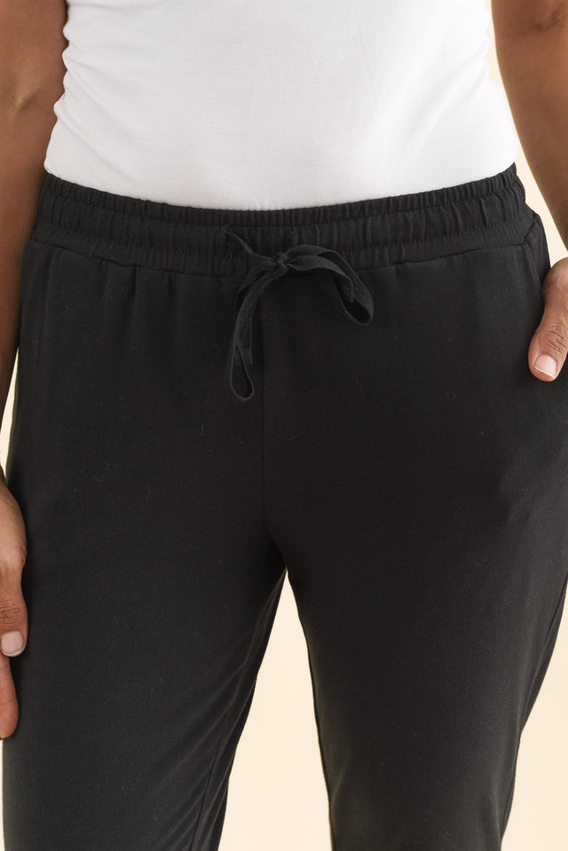 Heidi Black Cuffed Jogger Pants image 6