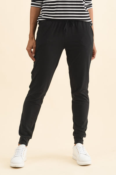Heidi Black Cuffed Jogger Pants