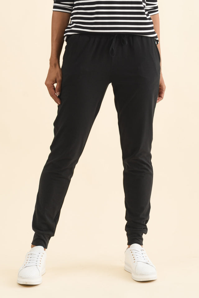 Heidi Black Cuffed Jogger Pants