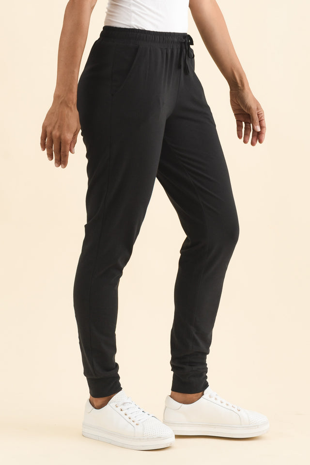Heidi Black Cuffed Jogger Pants image 4