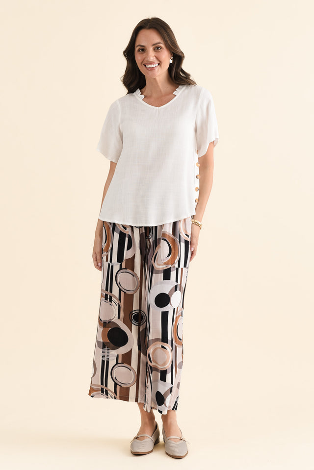 Hina White Frill Collar Top,brunette model,Full Outfit,alt text|model:MJ image 6