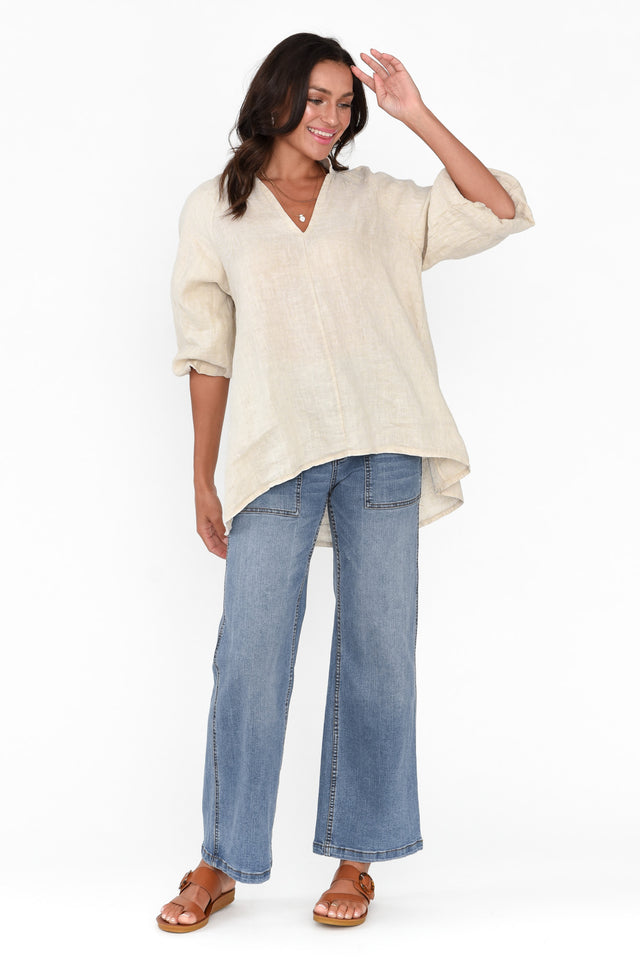 Orwell Mid Blue Wide Leg Jeans