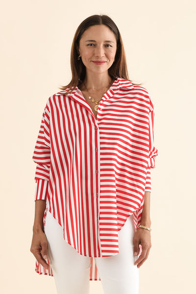 Homestead Red Stripe Cotton Shirt