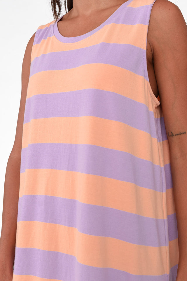 Horizon Orange Stripe Cotton Dress