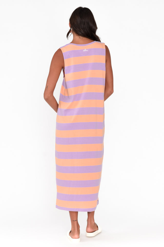 Horizon Orange Stripe Cotton Dress