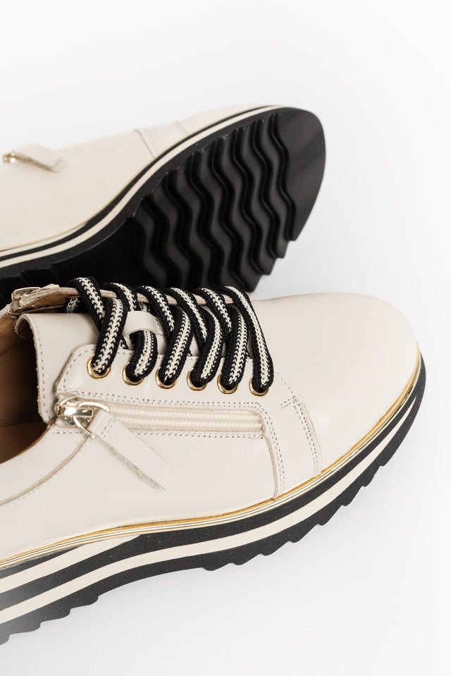 Hosting Cream Leather Platform Sneaker image 6