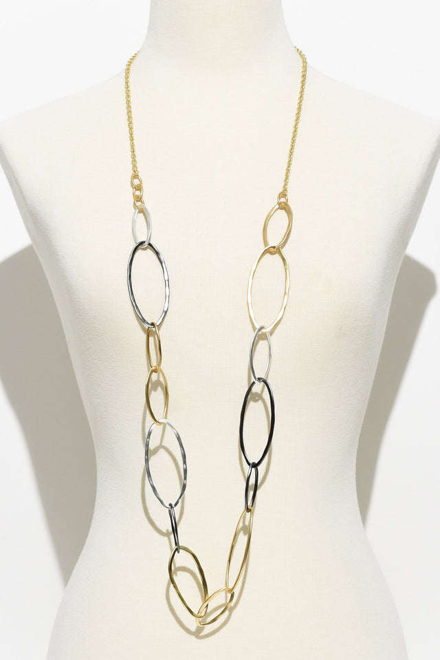 Imogen Gold Metal Link Necklace image 1