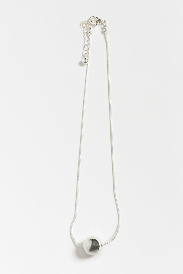 Innes Silver Ball Pendant Necklace image 1