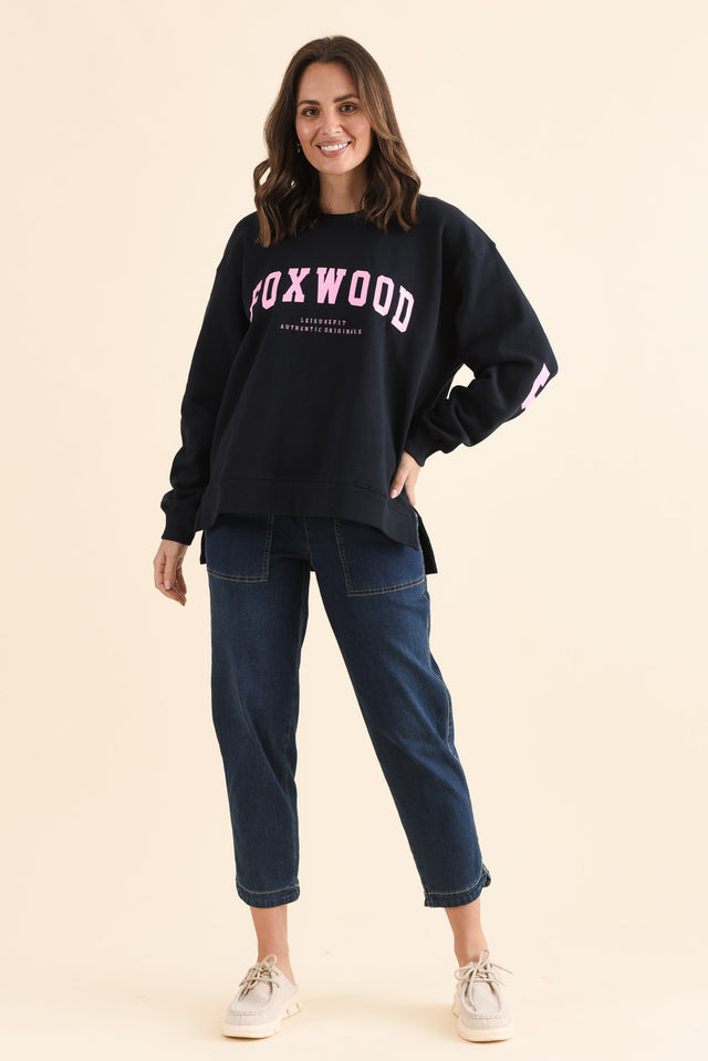 Interval Indigo Crewneck Sweatshirt,Full Body,Brunette model,alt text|model:MJ image 6