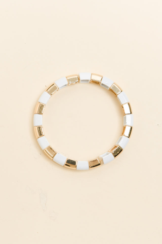 Isabelli White Beaded Bracelet image 2