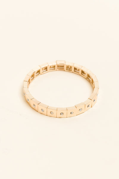 Isobel Gold Crystal Beaded Bracelet