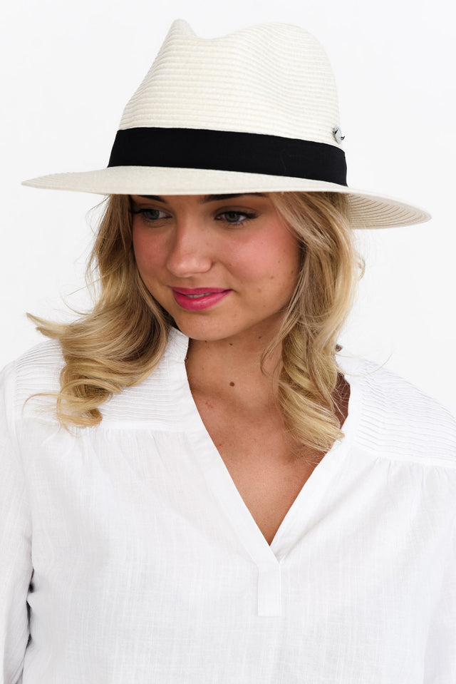 Ivory Wide Brim Travel Fedora image 3