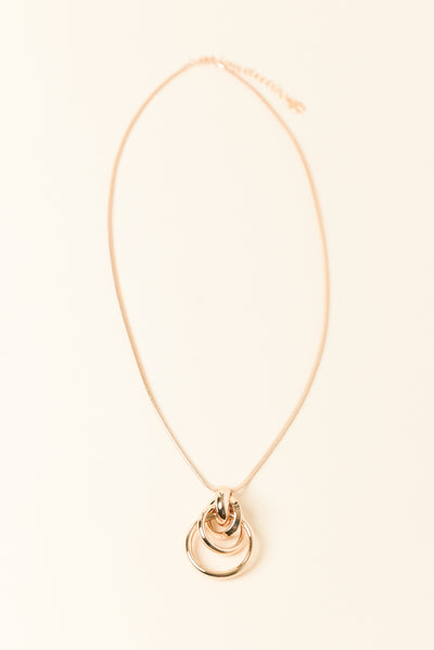 Jackson Gold Circle Pendant Necklace
