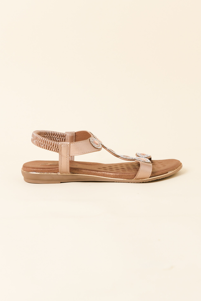 Jade Champagne Diamante Sandal
