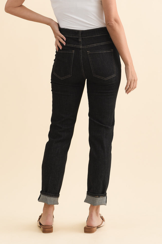 James Black Denim Stretch Jeans,Brunette model,alt text|model:MJ image 5
