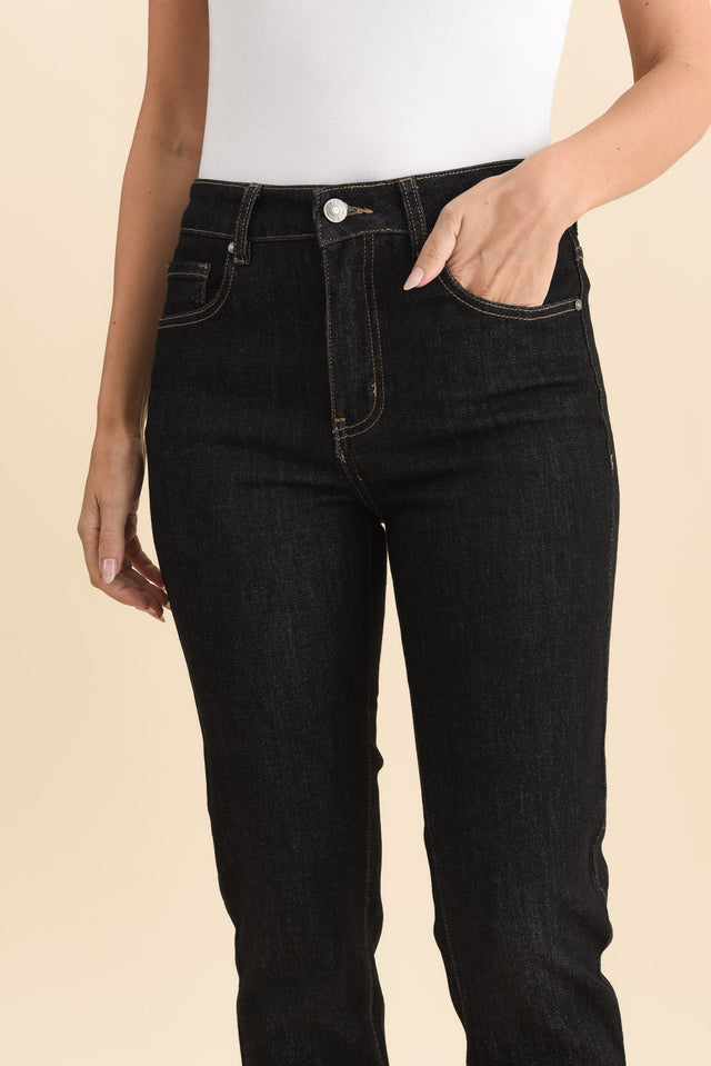 James Black Denim Stretch Jeans,Brunette model,alt text|model:MJ image 6
