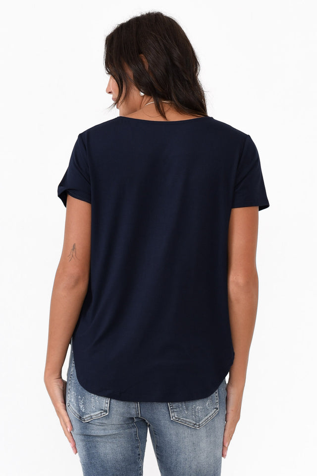 Janis Navy Bamboo Tee
