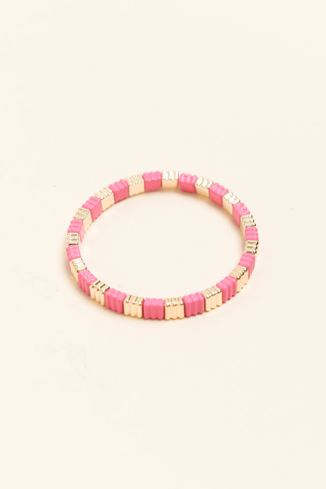 Java Pink Beaded Bracelet image 1