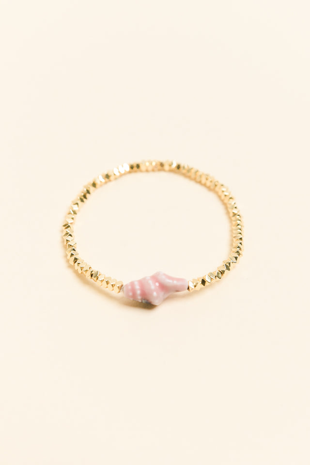 Jena Pink Shell Beaded Bracelet