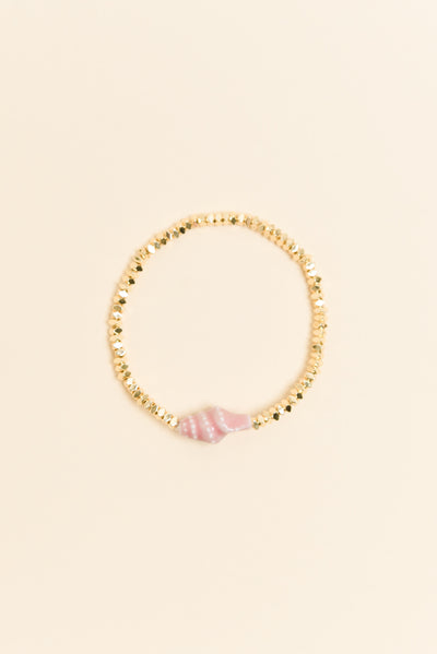 Jena Pink Shell Beaded Bracelet