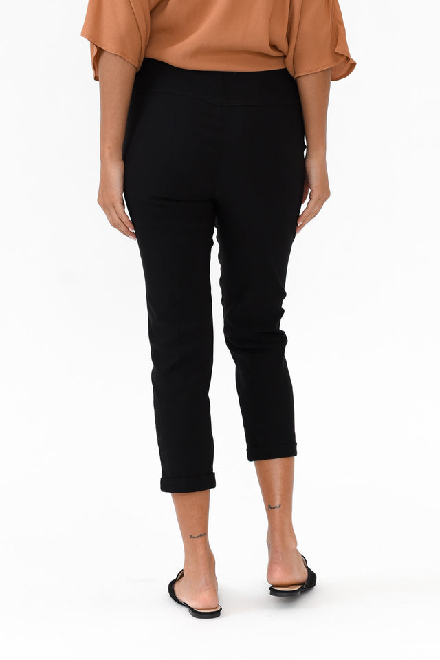 Jensen Black Cotton Stretch Pants