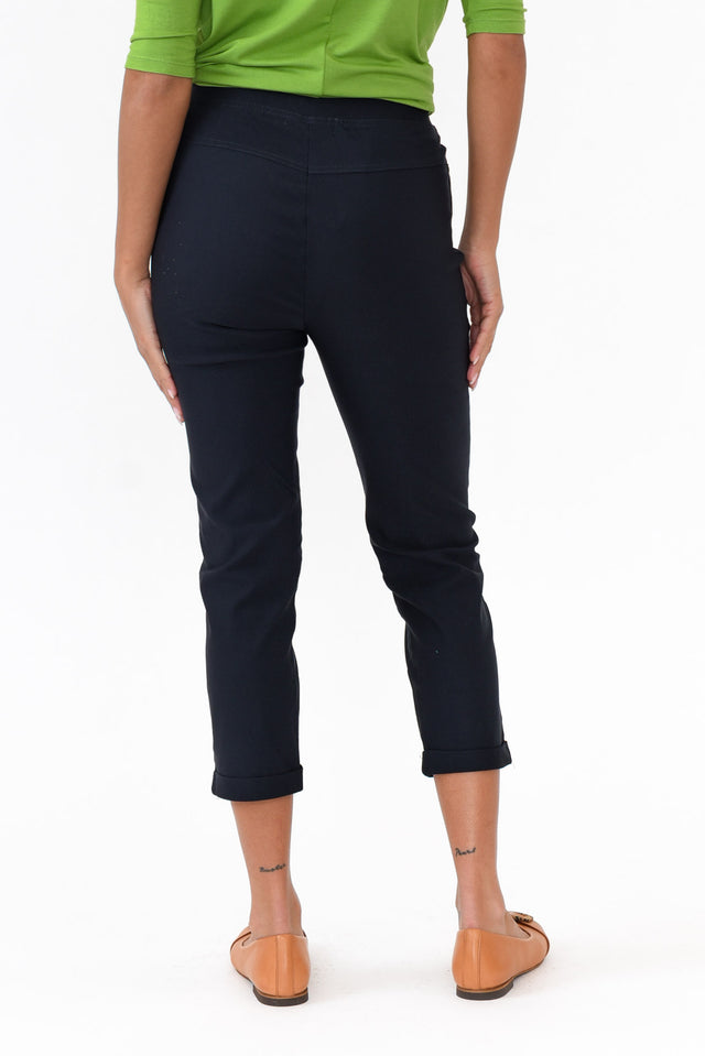 Jensen Navy Cotton Stretch Pants
