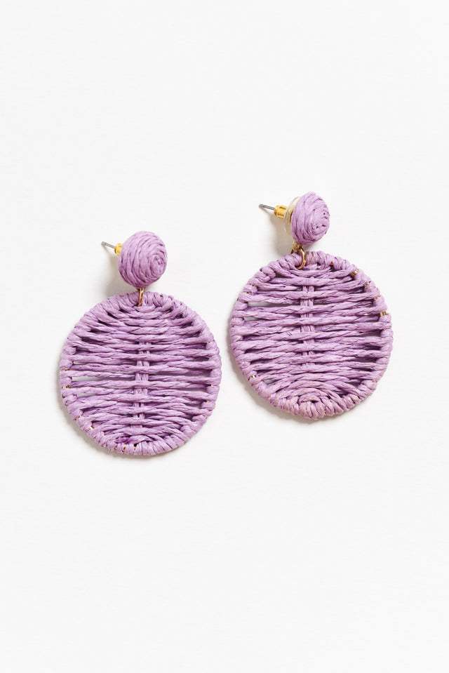 Jericho Lilac Woven Disc Earrings image 1