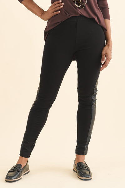 Jesse Black Trim Stretch Leggings