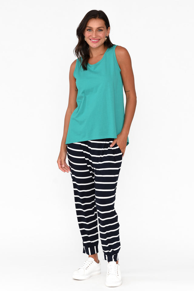 Josie Jade Green Cotton Tank