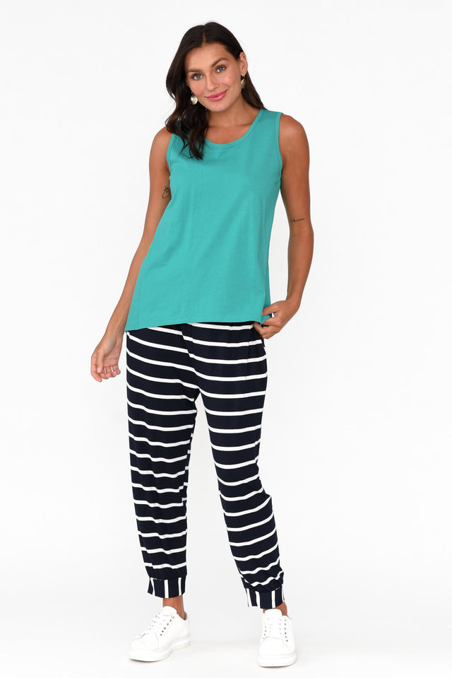 Josie Jade Green Cotton Tank