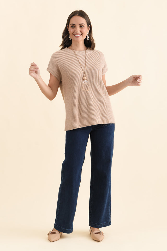 Joyce Beige Wool Cashmere Tee image 7