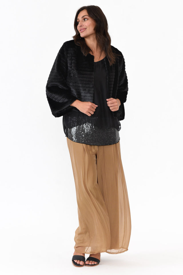 Jude Black Faux Fur Jacket