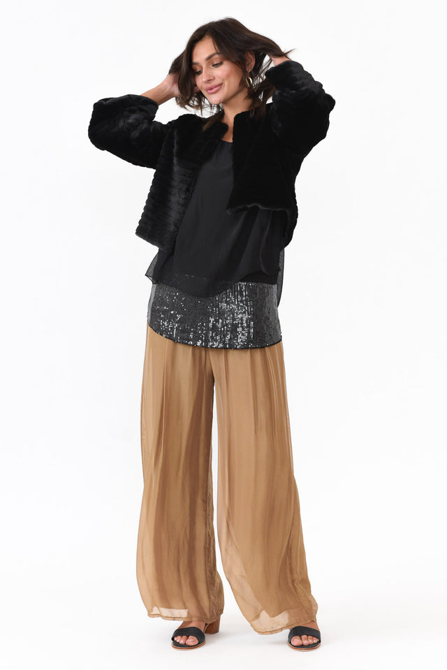 Jude Black Faux Fur Jacket