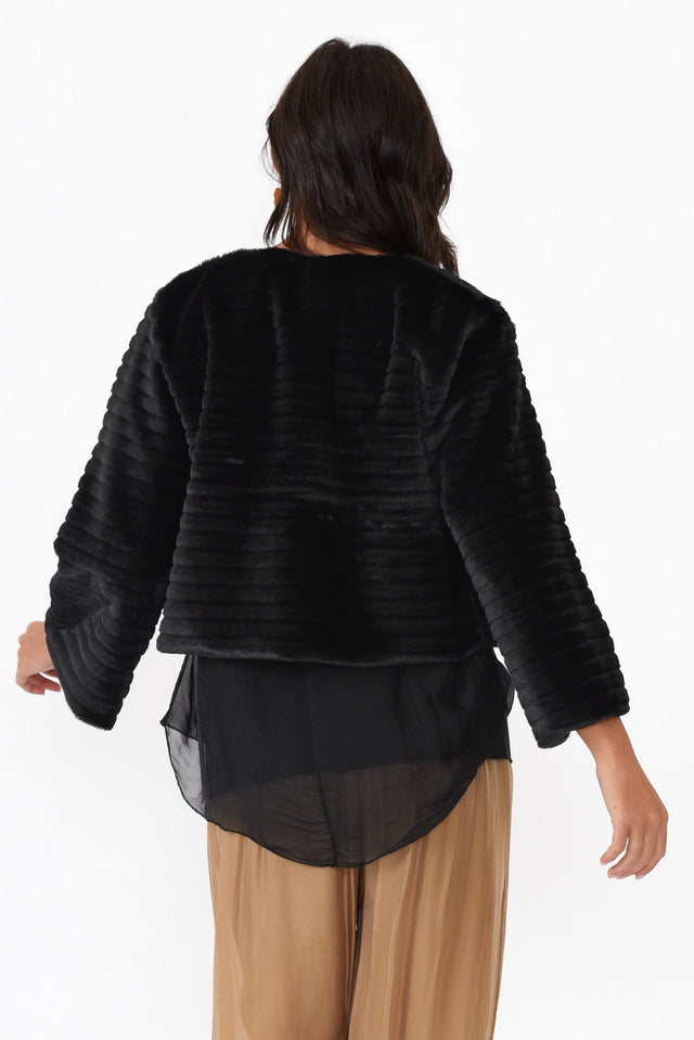 Jude Black Faux Fur Jacket