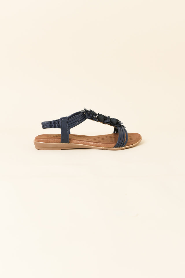 Julie Navy Flower Sandal image 1