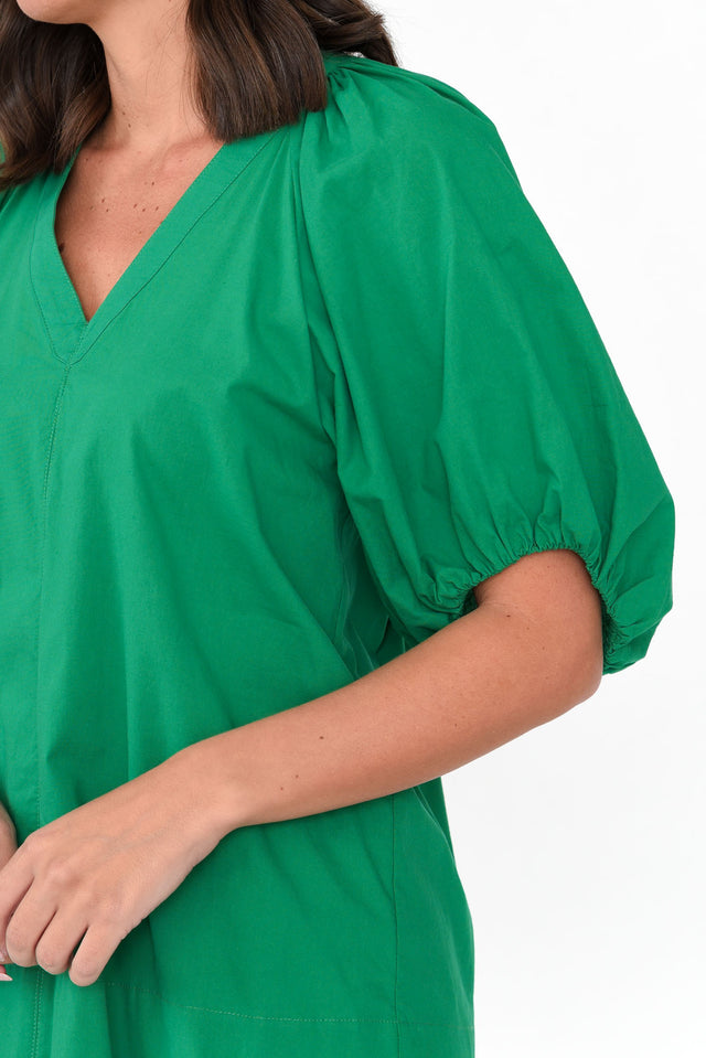 Juliet Green Cotton Blouse Top