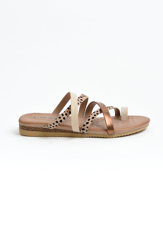 Kalua Natural Cheetah Strappy Slide