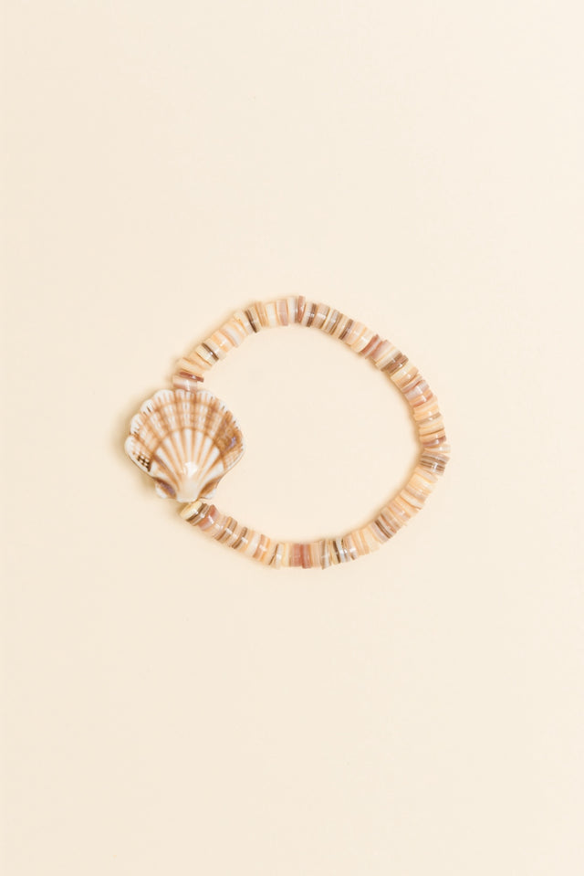 Kasa Natural Shell Beaded Bracelet