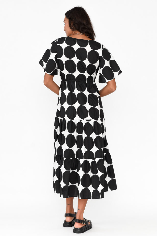 Kasey Black Spot Cotton Poplin Dress image 4