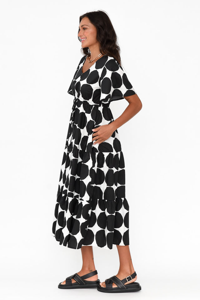 Kasey Black Spot Cotton Poplin Dress image 3