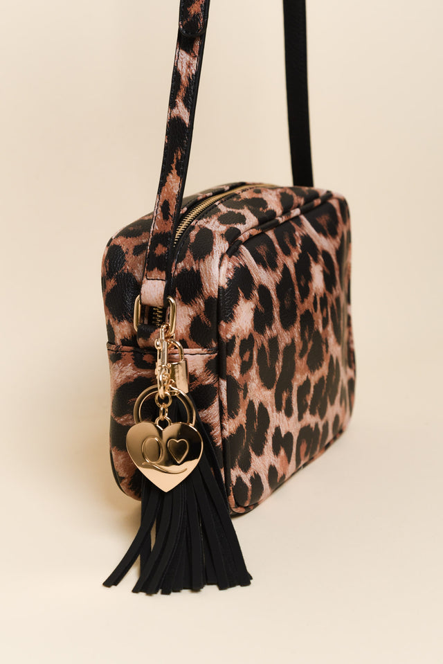 Katie Brown Leopard Crossbody Bag