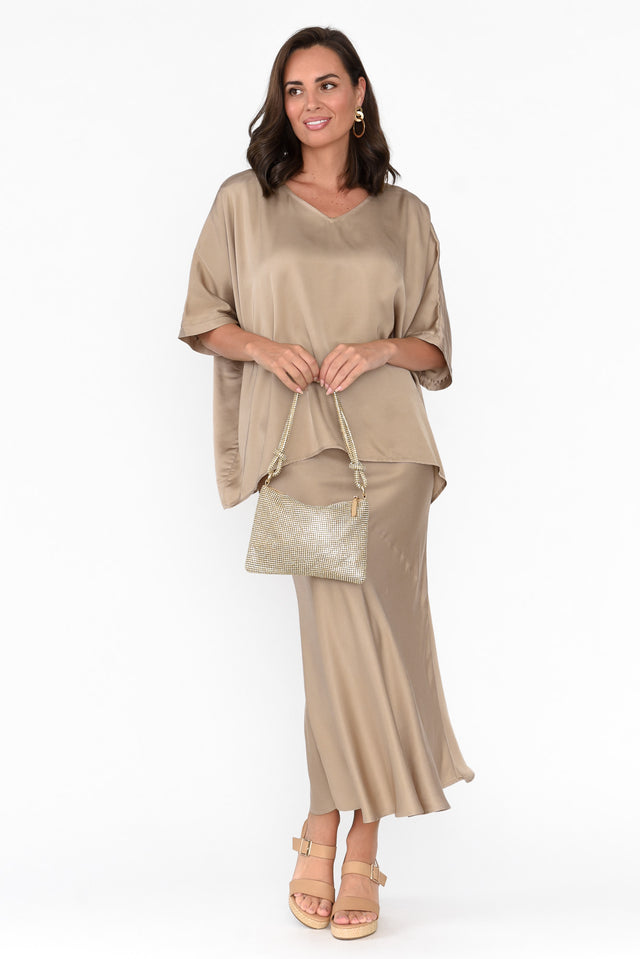 Eternal Champagne Draped Top image 3