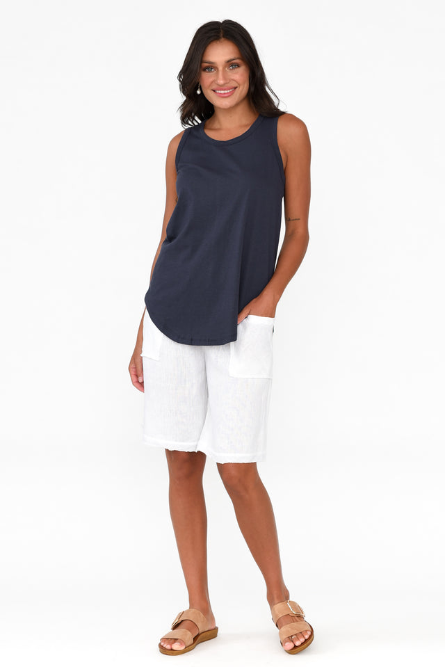 Keira Navy Cotton Tank