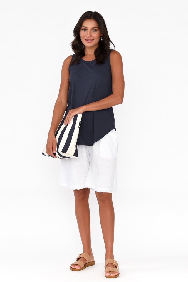 Keira Navy Cotton Tank