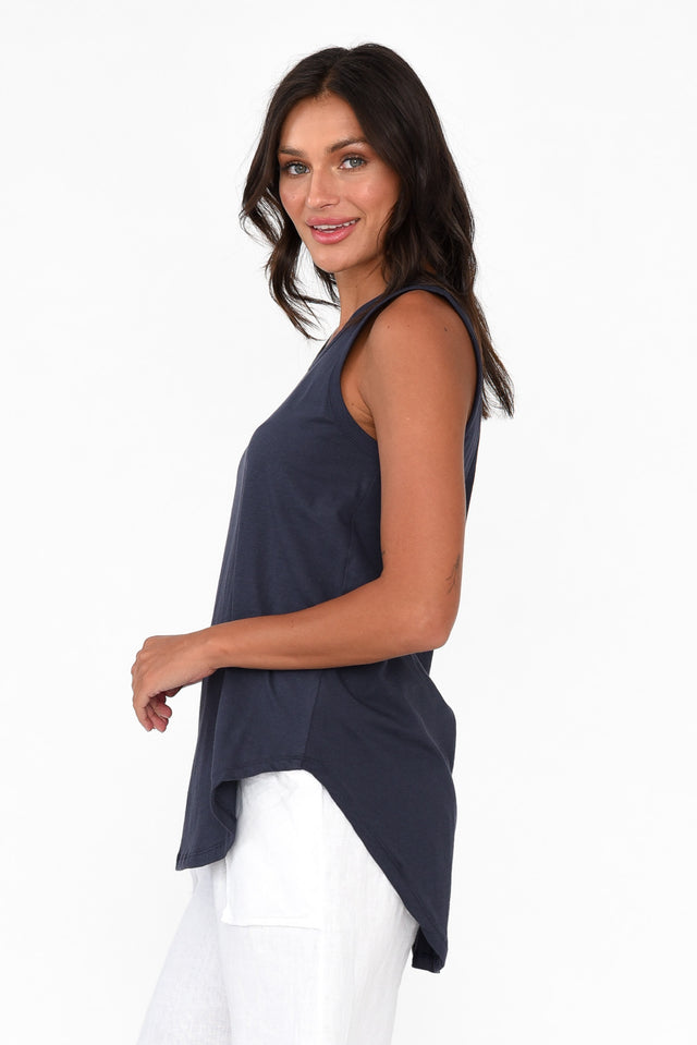 Keira Navy Cotton Tank