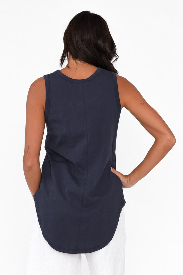 Keira Navy Cotton Tank